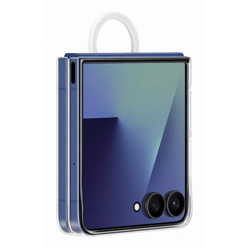 Ochranné puzdro pre Samsung Galaxy Z Flip7 od Samsung — priehľadné, model EF-QF766CTEGWW