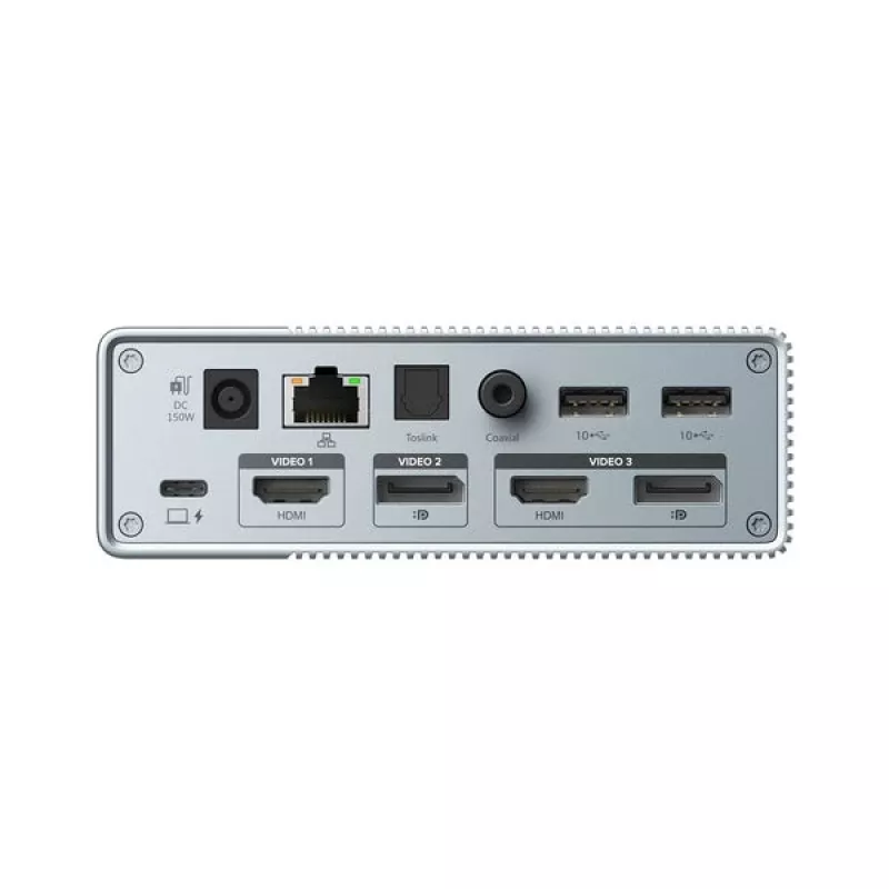 HyperDrive GEN2 HDG215-EUZ 15-in-1 USB-C dokovacia stanica, 2x HDMI, 2x DisplayPort, 100W Power Delivery, strieborná