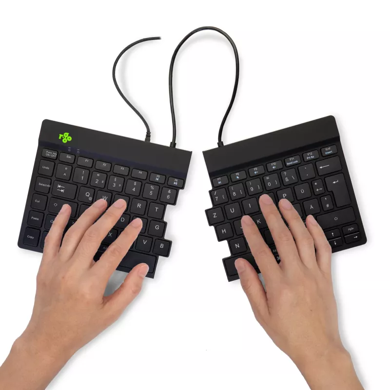 R-Go Tools Ergonomic klávesnica R-Go Split Break v2 with break software, ergonomická split klávesnica, QWERTZ (DE), Wired, čierna
