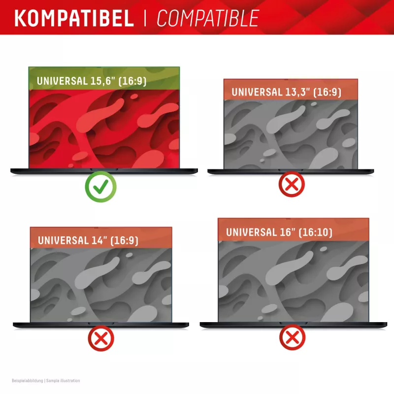 Displex PRIVACY SAFE vyberateľný 2-cestný privacy filter pre laptop/notebook (randlos/frameless) 15,6'' (16:9)