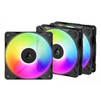 ARCTIC Freezer P12 Pro Reverse A-RGB - balenie 3 ks skriňových ventilátorov 12 cm čierny 3 kusy