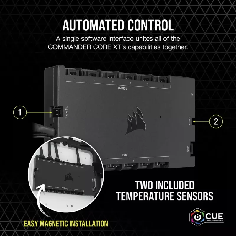 Regulátor otáčok ventilátora Corsair iCUE Commander Core XT