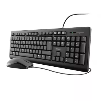 Trust Primo klávesnica a myš v balení Office USB nemecká čierna