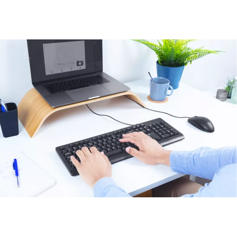 Trust Primo klávesnica a myš v balení Office USB nemecká čierna