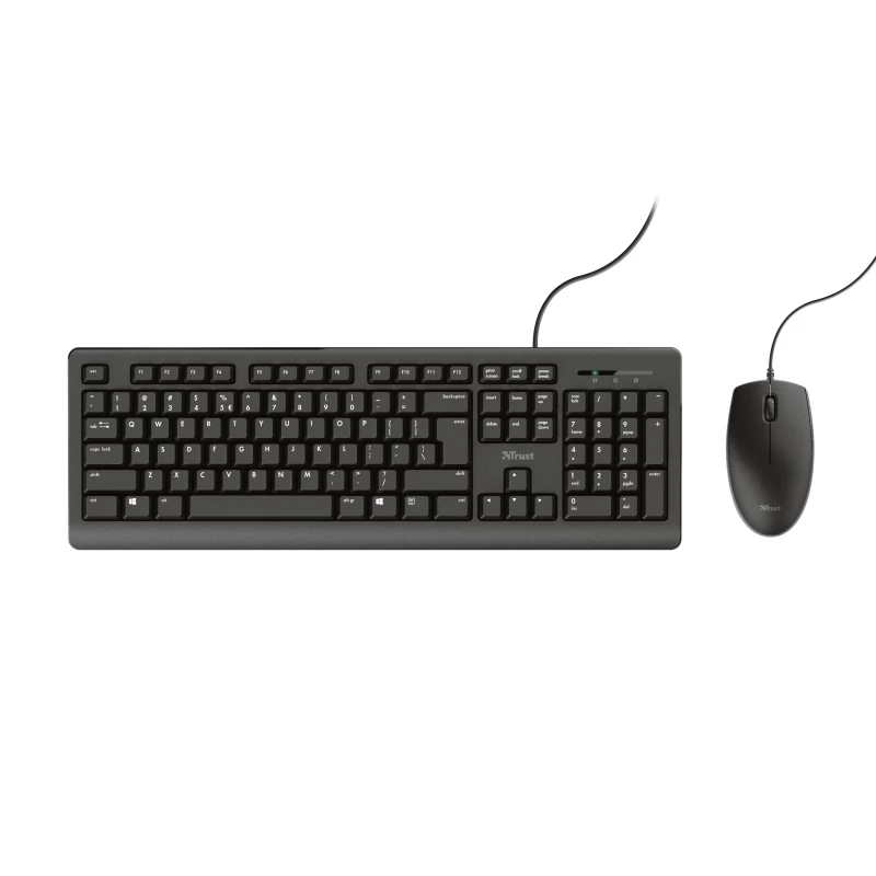 Trust Primo klávesnica a myš v balení Office USB nemecká čierna