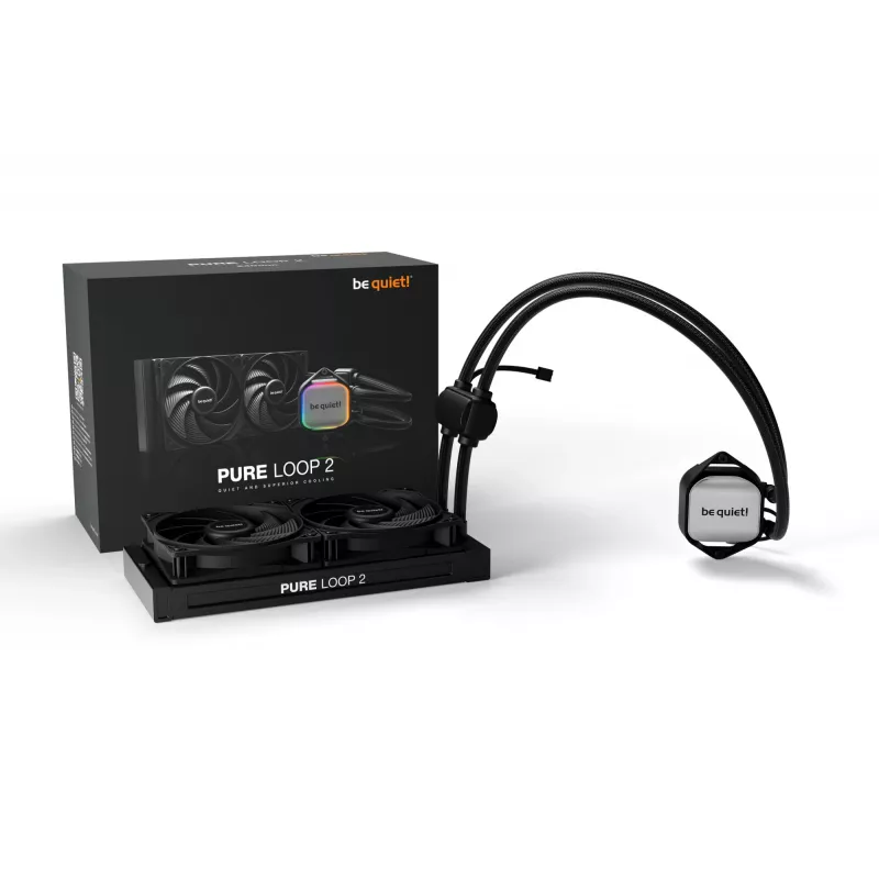 be quiet! Pure Loop 2 | 240mm procesorový all-in-one kvapalinový chladič 12 cm čierna 1 ks