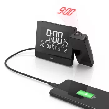 Hama Plus Charge digitálny budík čierny