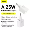 Baseus Super Si interiérová nabíjačka biela rýchlonabíjanie 12V 1xUSB-C
