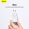 Baseus Super Si interiérová nabíjačka biela rýchlonabíjanie 12V 1xUSB-C