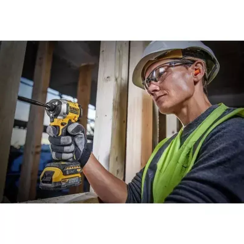 DeWALT DCF850E2T-QW akumulátorový rázový uťahovák 1/4", 18 V, 2x akumulátor Powerstack 1,7 Ah, kufrík TSTAK, čierny