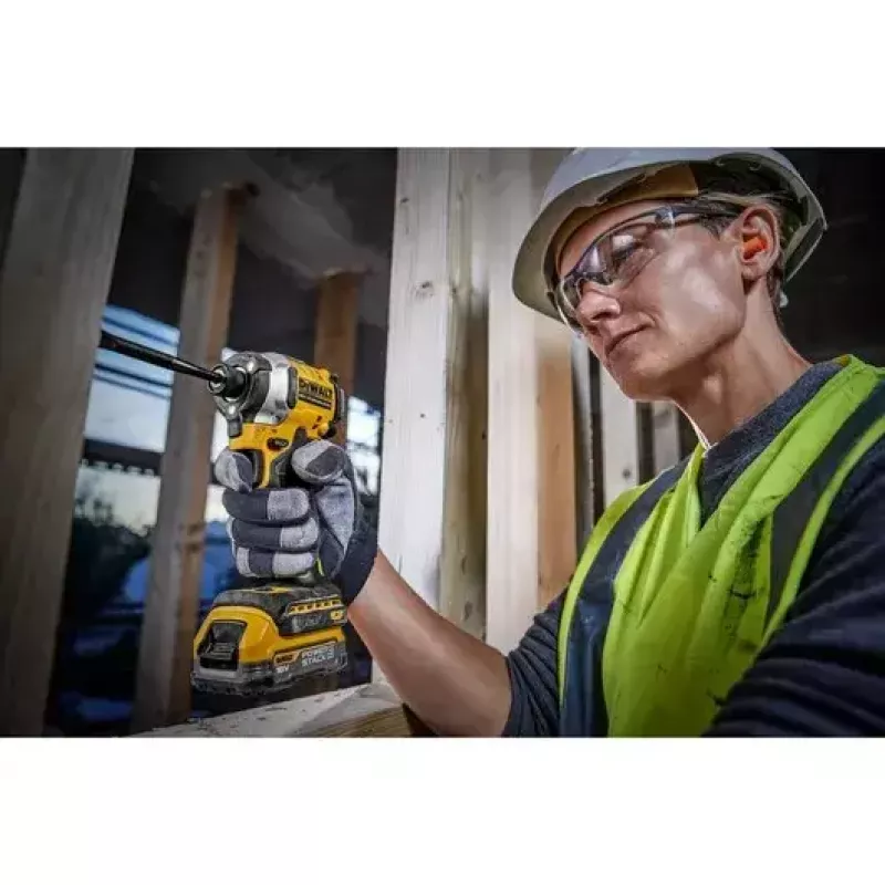 DeWALT DCF850E2T-QW akumulátorový rázový uťahovák 1/4", 18 V, 2x akumulátor Powerstack 1,7 Ah, kufrík TSTAK, čierny