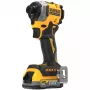 DeWALT DCF850E2T-QW akumulátorový rázový uťahovák 1/4", 18 V, 2x akumulátor Powerstack 1,7 Ah, kufrík TSTAK, čierny