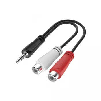Hama 00200350 audio kábel 0,15 m 3,5 mm jack RCA čierny