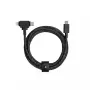 USB-C kábel Native Union Belt kábel Duo 1,5 m USB‑C na USB‑C/Lightning čierny