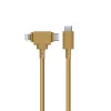 USB kábel native union Belt kábel Duo 1,5 m USB-C na USB-C/Lightning žltý