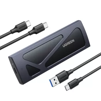 Puzdro na SSD Ugreen 15512 M.2 10 Gbit/s čierna sivá