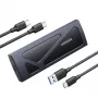 Puzdro na SSD Ugreen 15512 M.2 10 Gbit/s čierna sivá