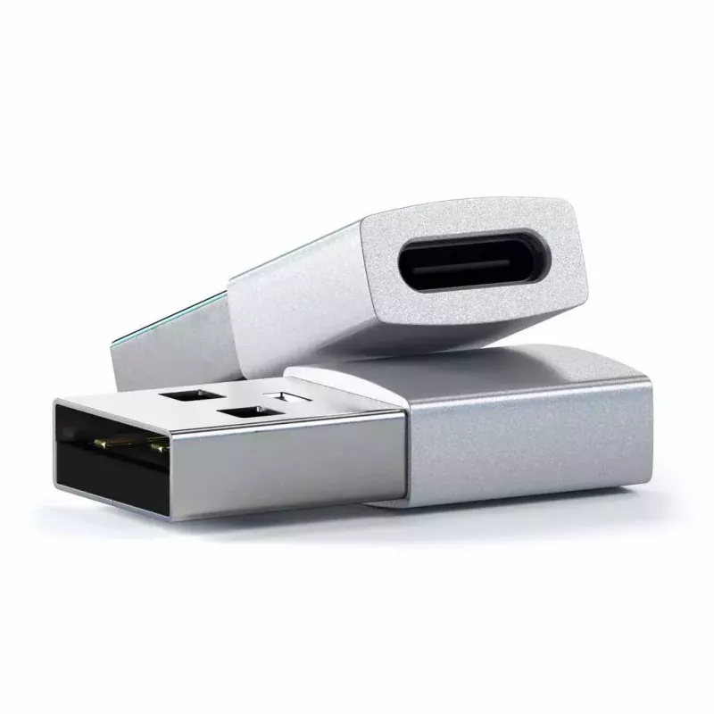 Satechi ST-TAUCS kábel gender changer USB-A USB-C strieborný