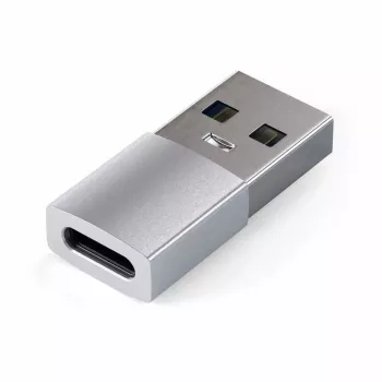 Satechi ST-TAUCS kábel gender changer USB-A USB-C strieborný