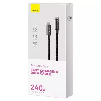 USB kábel Baseus TngstnGld ŞrjKbl Type-C-C 240W 2m