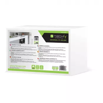 Techly ICA-CS 62 držiak CPU, držiak počítača montovateľný pod stôl, čierny