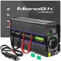 Invertor QOLTEC Monolith 600 W — 12 V na 230 V, USB PD 18 W, auto/interiér, čierny