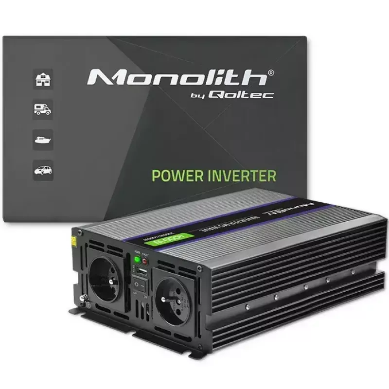 Menič napätia QOLTEC Monolith 4000 MS Wave 12V na 230V 2000/4000W s USB