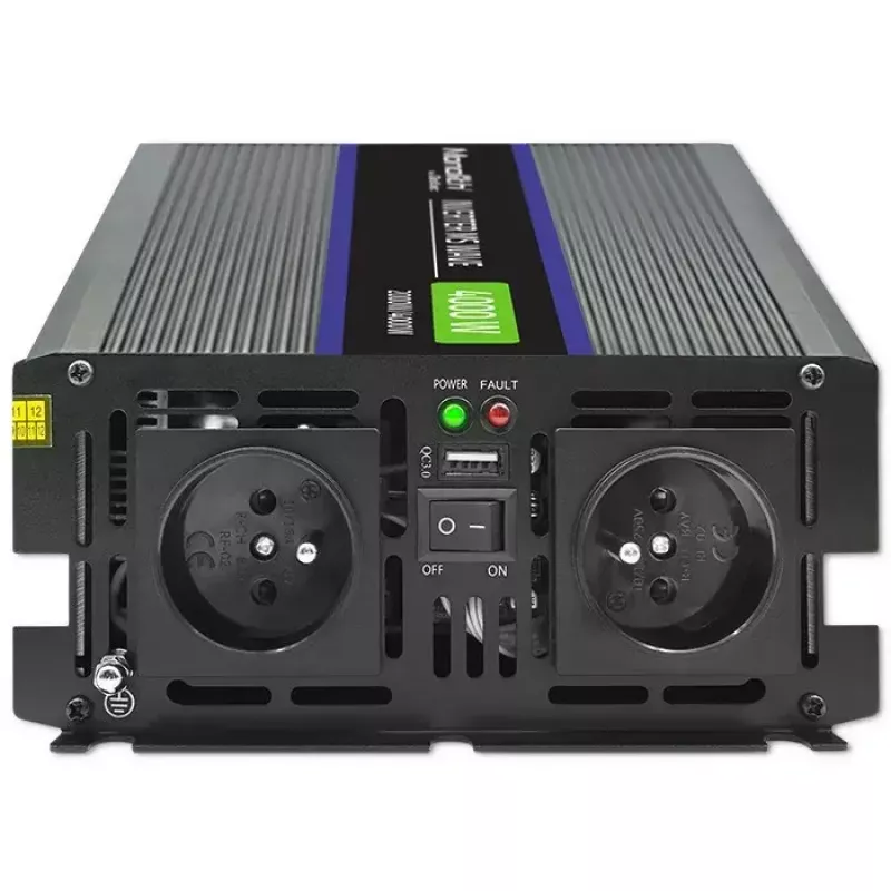 Menič napätia QOLTEC Monolith 4000 MS Wave 12V na 230V 2000/4000W s USB