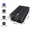 Menič napätia QOLTEC Monolith 4000 MS Wave 12V na 230V 2000/4000W s USB