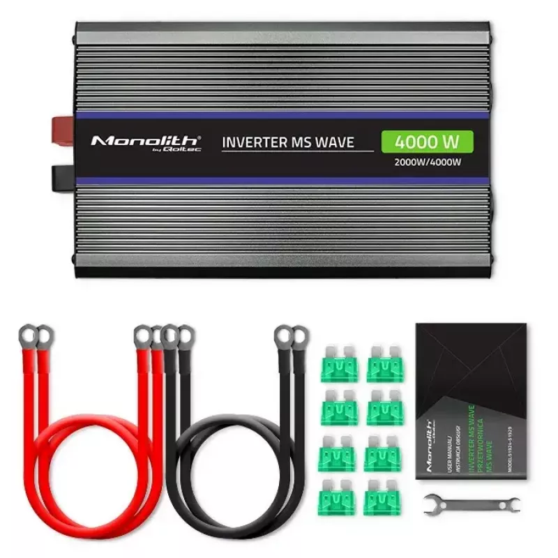 Menič napätia QOLTEC Monolith 4000 MS Wave 12V na 230V 2000/4000W s USB