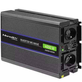 Menič napätia QOLTEC Monolith 4000 MS Wave 12V na 230V 2000/4000W s USB