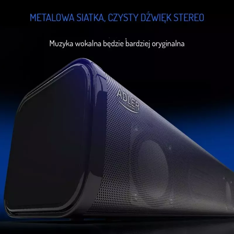 Prenosný Bluetooth reproduktor Adler AD 1191 5W, bezdrôtový, kompaktný, čierny