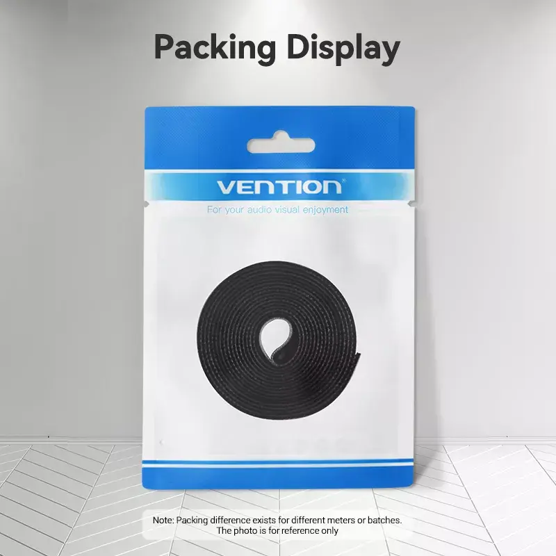 Suchý zips káblová páskа Vention KAABJ, nylon, 5 m x 11 mm, čierna