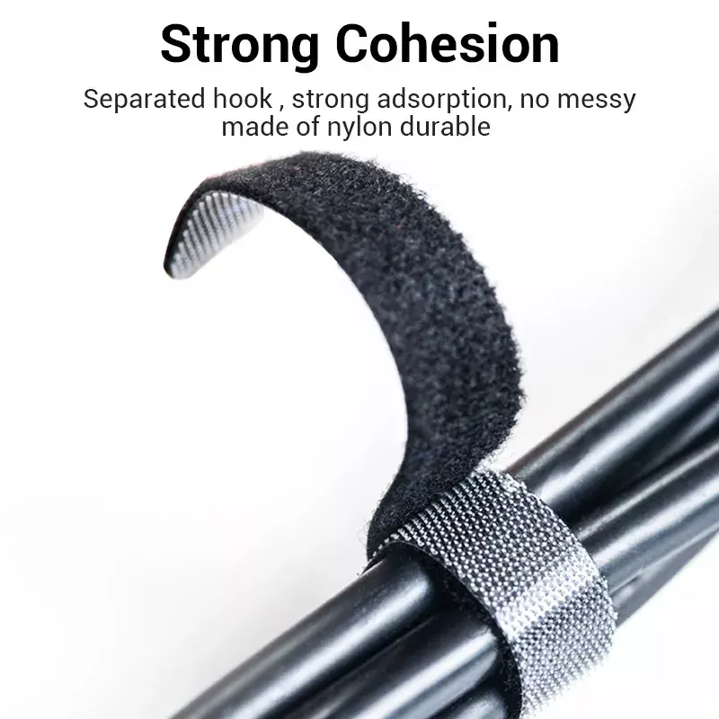 Suchý zips káblová páskа Vention KAABJ, nylon, 5 m x 11 mm, čierna