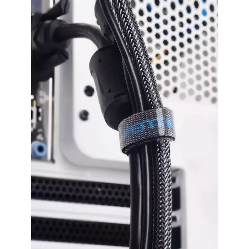 Suchý zips káblová páskа Vention KAABJ, nylon, 5 m x 11 mm, čierna