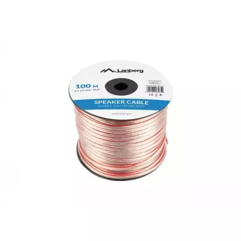 Reproduktorový kábel LANBERG SC-2X10-10CC-1000-TR 2X1,0MM² 100M transparentný