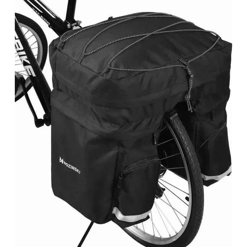 Cyklistická taška Wozinsky WBB13BK 60L čierna univerzálna – taška na nosič, objem 60 L