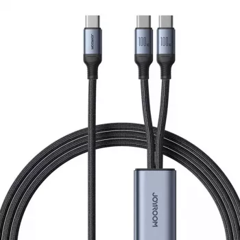 USB-C na 2× USB-C kábel Joyroom SA21-1T2 100W 1,5m (čierny)