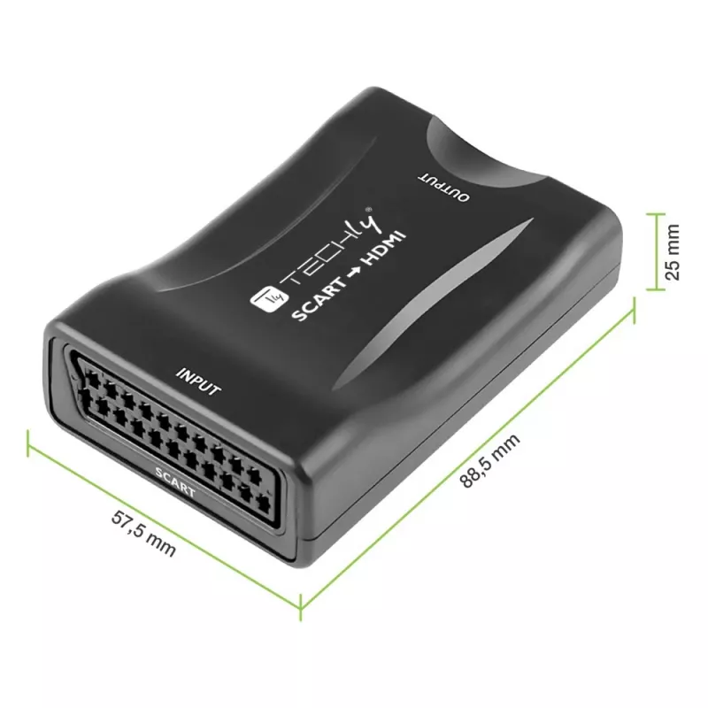 Techly IDATA SCART-HDMI3 AV prevodník z Euro SCART na HDMI, 720p/1080p