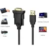 Sériový kábel Techly IDATA-USB2-SER-1 čierny 1,5 m USB Type-A DB-9