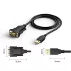Sériový kábel Techly IDATA-USB2-SER-1 čierny 1,5 m USB Type-A DB-9