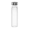 Fľaša na pitie Xavax 00181598 — 450 ml borosilikátové sklo so silikónovým puzdrom, modrá transparentná