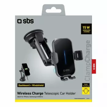 Aktívny autodržiak SBS Mobile TESUPEXTWIR15W pre mobilné telefóny, čierny
