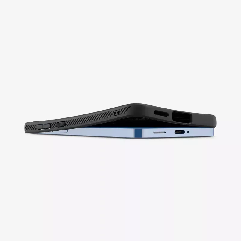 Puzdro Spigen Galaxy S25 Liquid Air matná čierna monochromatická