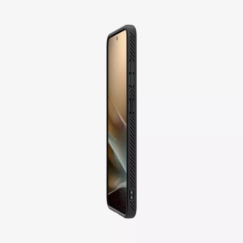 Puzdro Spigen Galaxy S25 Liquid Air matná čierna monochromatická