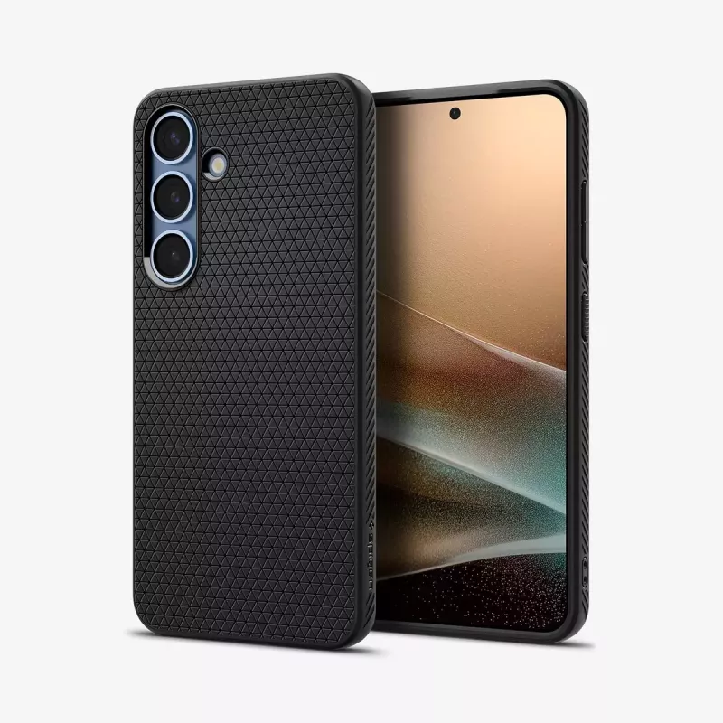 Puzdro Spigen Galaxy S25 Liquid Air matná čierna monochromatická