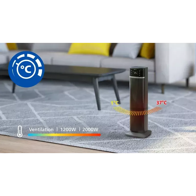 Philips 5000 Series Smart Tower keramický teplovzdušný ventilátor