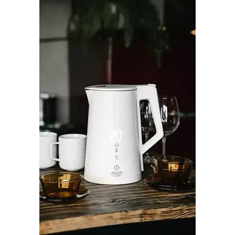 Elektrická rýchlovarná kanvica Adler 1,7 l 1850 W biela