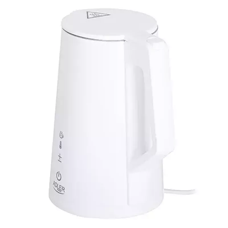 Elektrická rýchlovarná kanvica Adler 1,7 l 1850 W biela