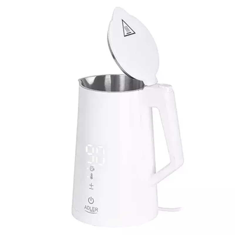 Elektrická rýchlovarná kanvica Adler 1,7 l 1850 W biela